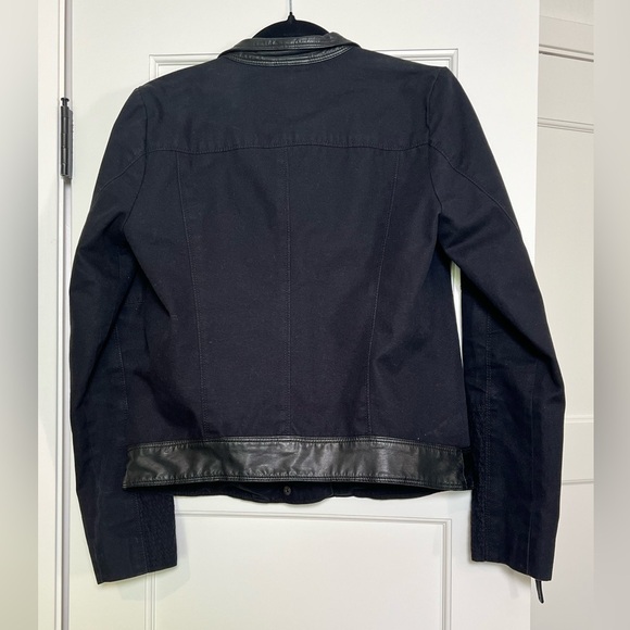 Lucky Brand Leather and Cotton Moto Jacket (Small) - Picture 4 of 5
